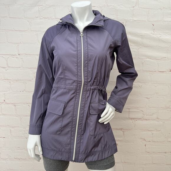 Layer 8 Rain Windbreaker Hooded Light Purple Jacket Qwick Dry XS - Picture 1 of 13